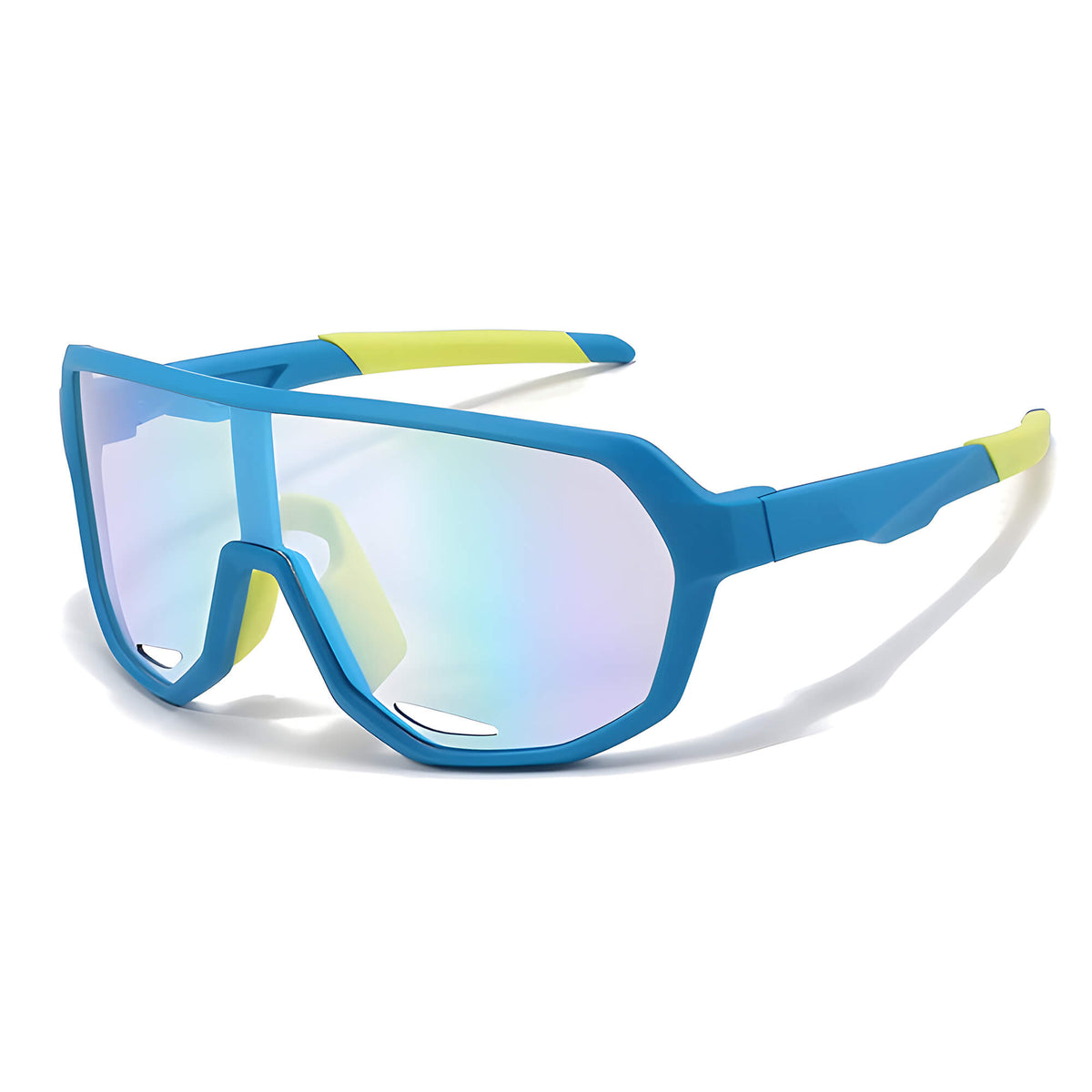 Ochelari de soare fotocromatici copii, sport, UV – Techsuit 22312 – Albastru / galben – imagine 3