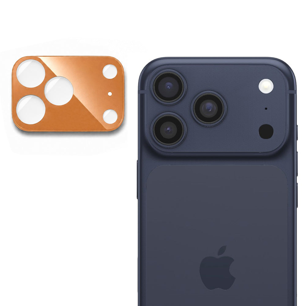 Protecție cameră Techsuit iPhone 17 Pro, sticlă 9H – Portocaliu – imagine 3