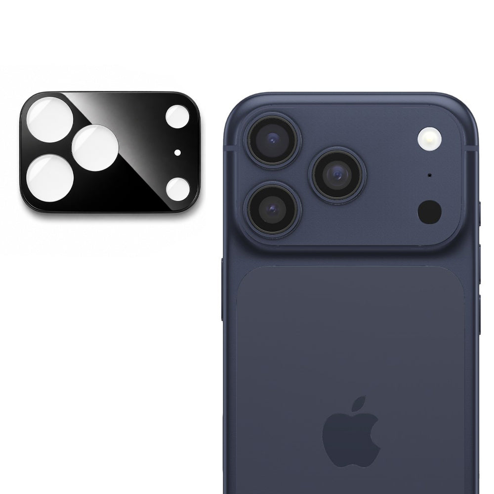 Protecție cameră Techsuit iPhone 17 Pro, sticlă 9H – Negru – imagine 1