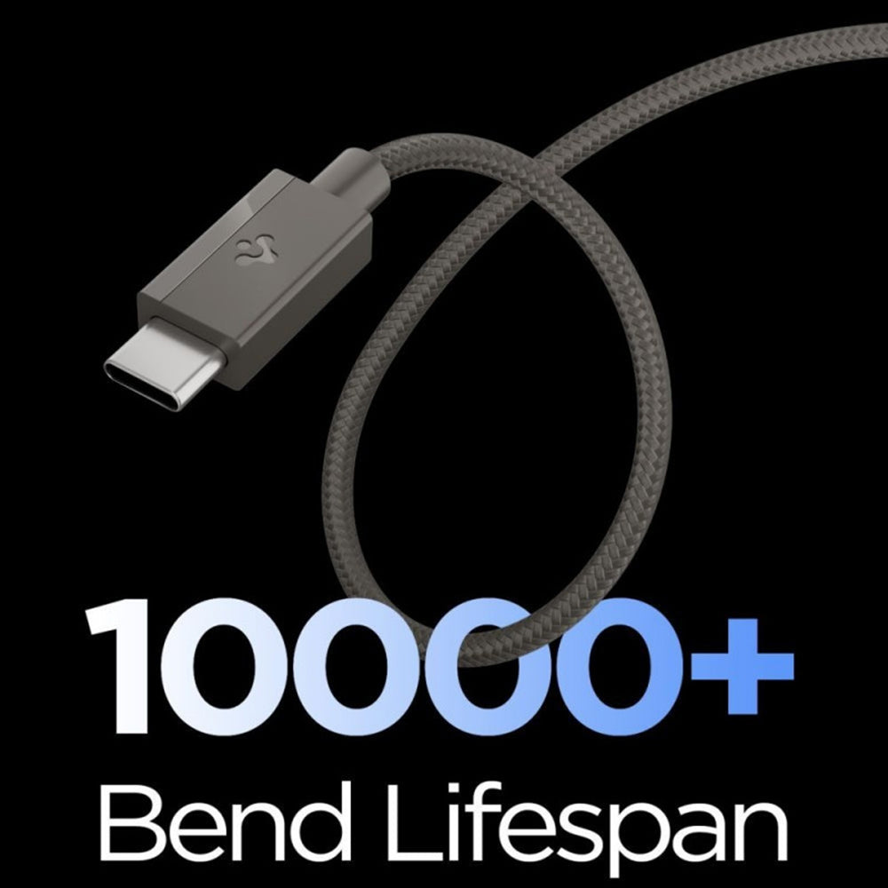 Cablu Spigen Essential EB6015CC USB-C la USB-C 1,5 m – Gri închis (Gunmetal) – imagine 20