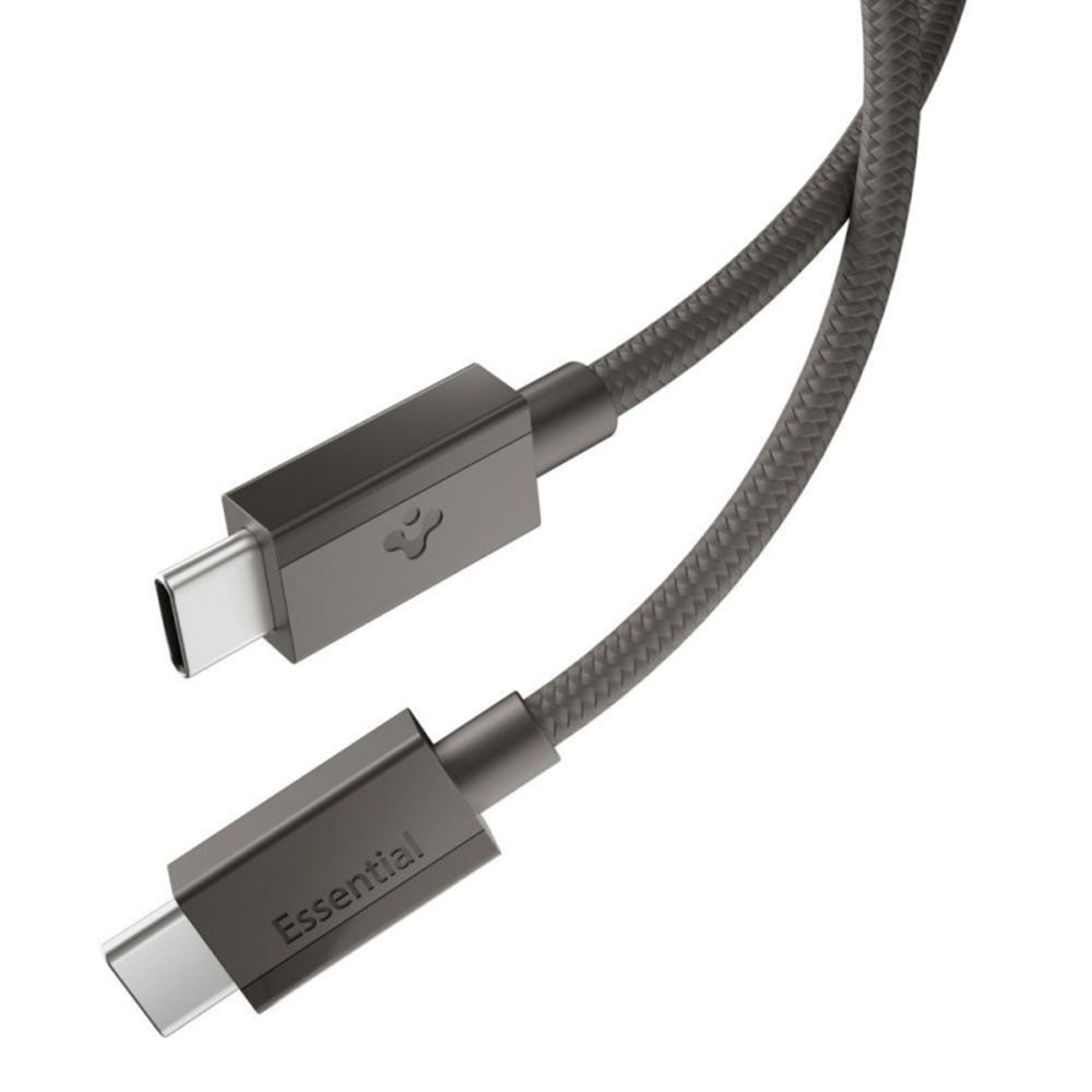Cablu Spigen Essential EB6015CC USB-C la USB-C 1,5 m – Gri închis (Gunmetal) – imagine 15