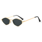 Ochelari soare femei, ramă hexagonală aurie, UV – Techsuit 6206 – Auriu / negru – imagine 2