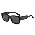 Ochelari soare polarizați bărbați, pătrați negri – Techsuit 8485 – Negru – imagine 1