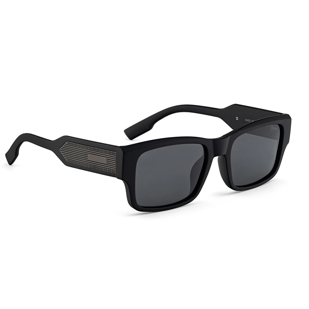 Ochelari soare polarizați bărbați, pătrați negri – Techsuit 8485 – Negru – imagine 4
