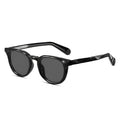 Ochelari soare polarizați bărbați, ramă rotundă – Techsuit 8663 – Negru – imagine 1