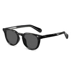 Ochelari soare polarizați bărbați, ramă rotundă – Techsuit 8663 – Negru – imagine 1