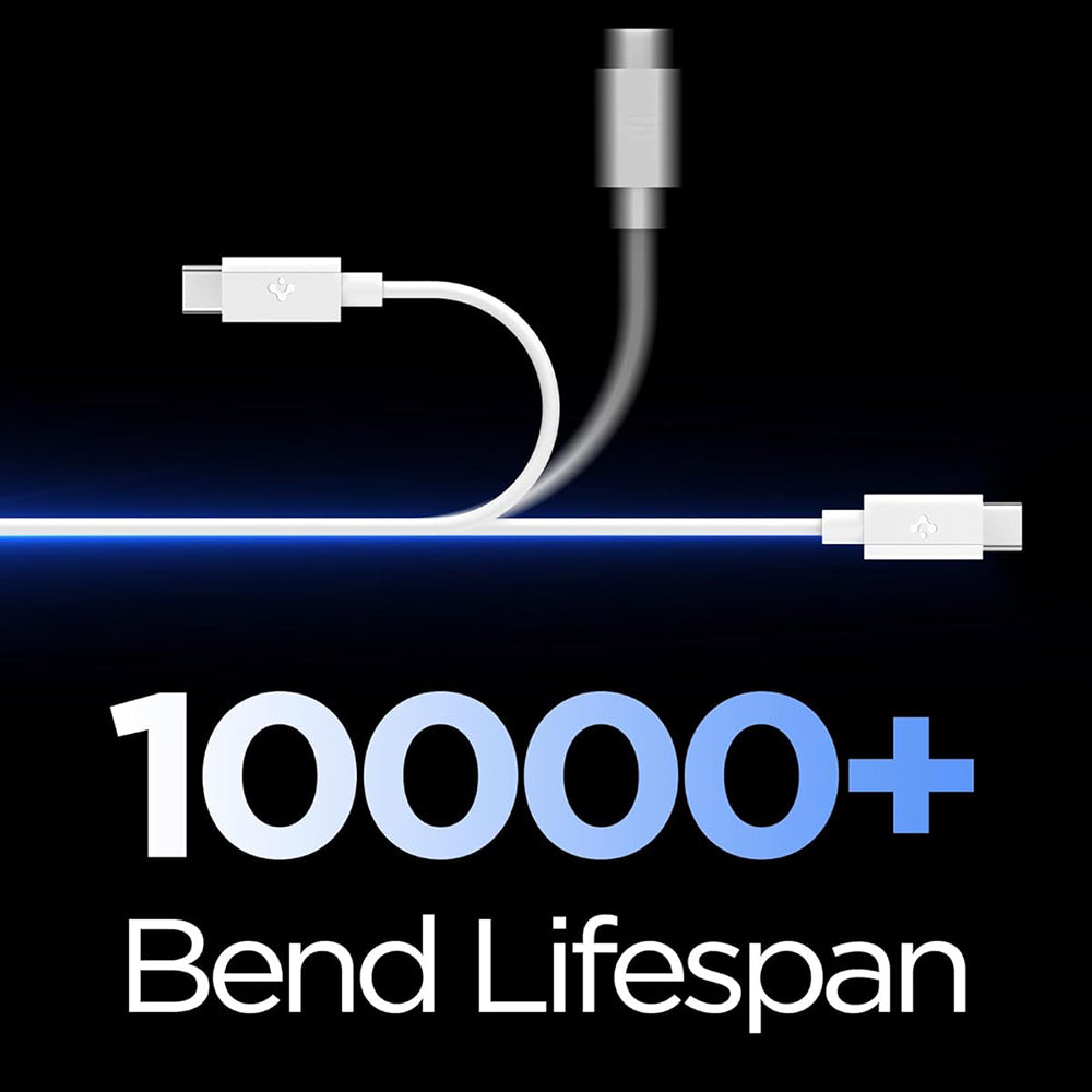 Cablu Spigen Essential EB6015CC USB-C la USB-C 1,5 m – Alb – imagine 14