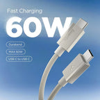 Cablu Spigen Essential EB6015CC USB-C la USB-C 1,5 m – Bej titan (Natural Titanium) – imagine 23