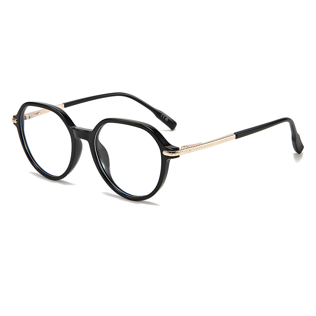 Ochelari lumină albastră unisex, ramă browline – Techsuit TM1062 – Negru – imagine 2