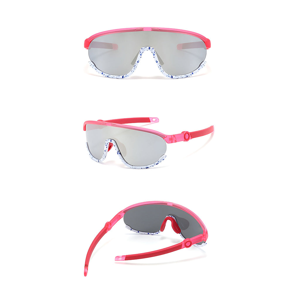 Ochelari soare sport polarizați copii 4–10 ani – Techsuit 2025 – Galben – imagine 2