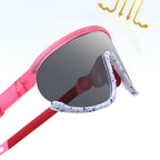 Ochelari soare sport polarizați copii 4–10 ani – Techsuit 2025 – Galben – imagine 1
