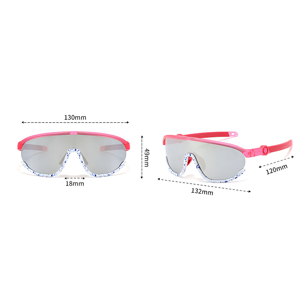 Ochelari soare sport polarizați copii 4–10 ani – Techsuit 2025 – Galben – imagine 5