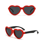 Ochelari soare polarizați copii, formă de inimă – Techsuit 23070 – Negru / roșu – imagine 2