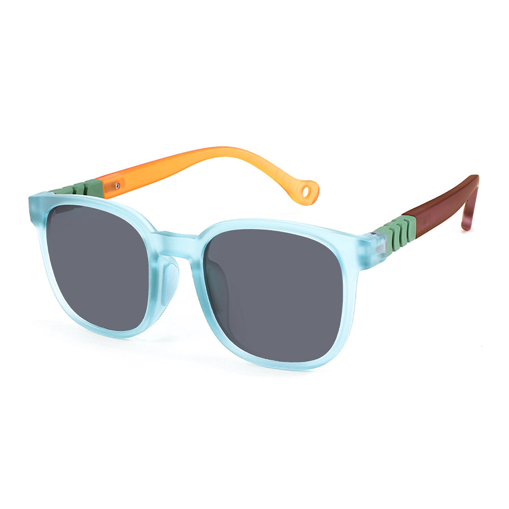 Ochelari soare polarizați copii 4–10 ani, ramă TR90 – Techsuit 9694 – Albastru multicolor – imagine 1