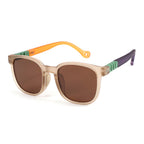 Ochelari soare polarizați copii 4–10 ani, ramă TR90 – Techsuit 9694 – Bej multicolor – imagine 3