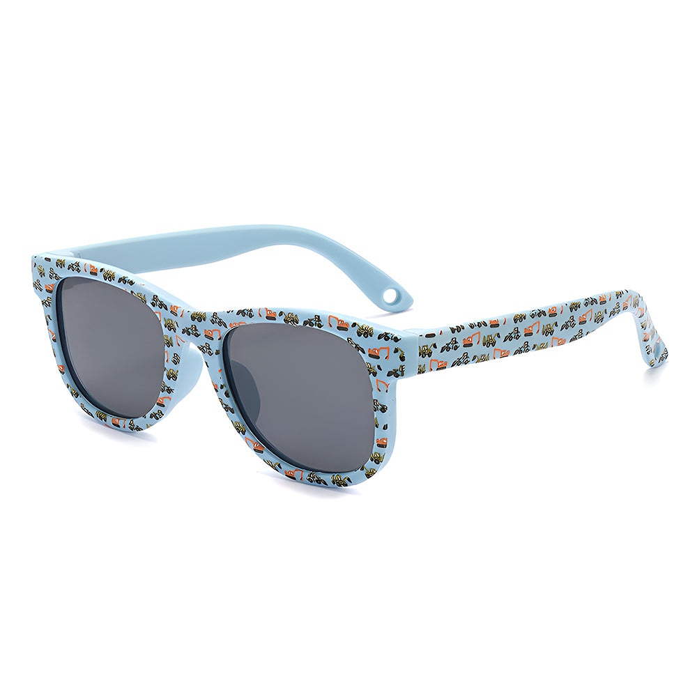 Ochelari soare polarizați bebeluși 1–3 ani, UV400 – Techsuit 5218 – Albastru – imagine 2