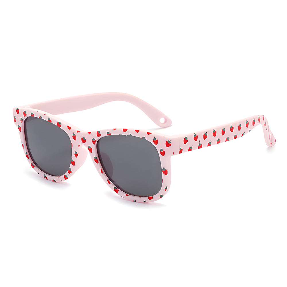 Ochelari soare polarizați bebeluși 1–3 ani, UV400 – Techsuit 5218 – Roz căpșună – imagine 4