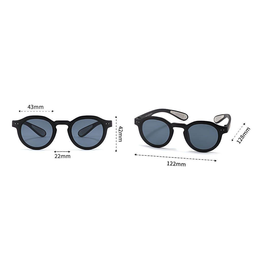 Ochelari soare polarizați copii 3–5 ani, ramă TPE – Techsuit 8443 – Roșu – imagine 5