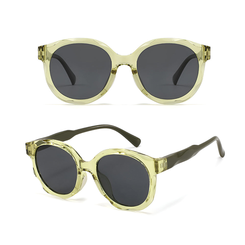 Ochelari soare polarizați copii, ramă rotundă, UV400 – Techsuit 627 – Verde – imagine 5