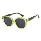 Ochelari soare polarizați copii, ramă rotundă, UV400 – Techsuit 627 – Verde – imagine 3