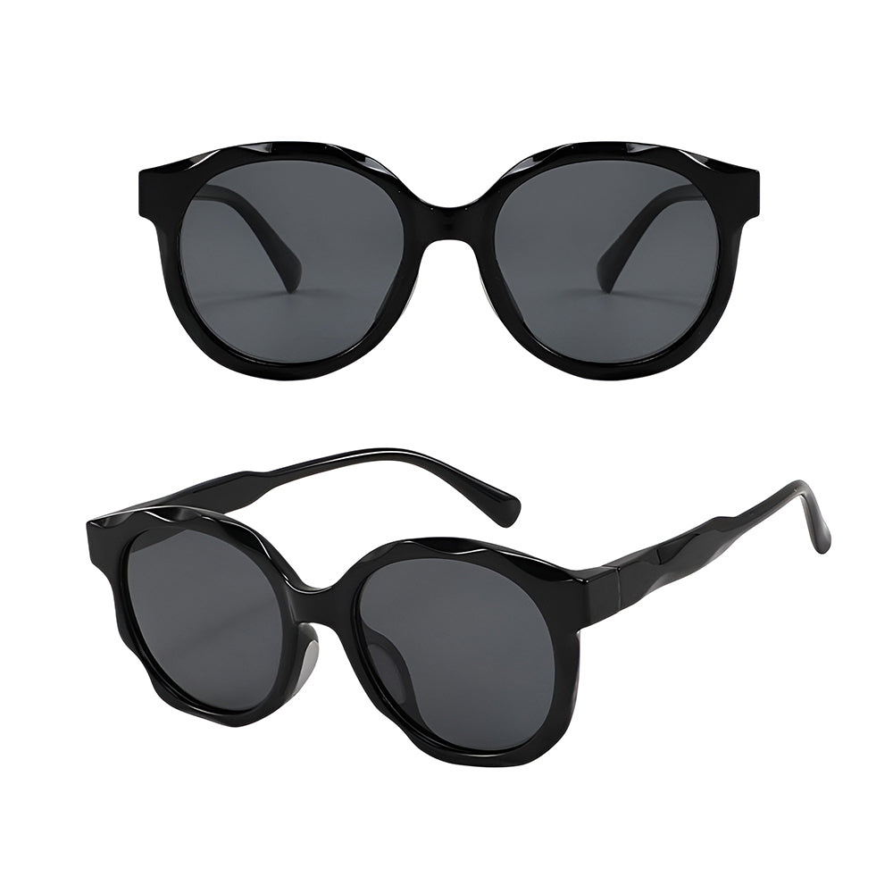 Ochelari soare polarizați copii, ramă rotundă, UV400 – Techsuit 627 – Negru – imagine 8