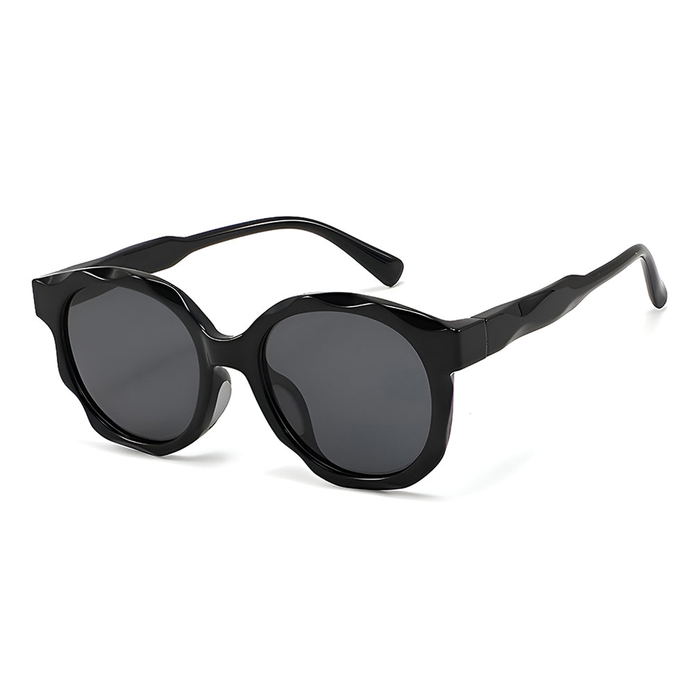 Ochelari soare polarizați copii, ramă rotundă, UV400 – Techsuit 627 – Negru – imagine 5