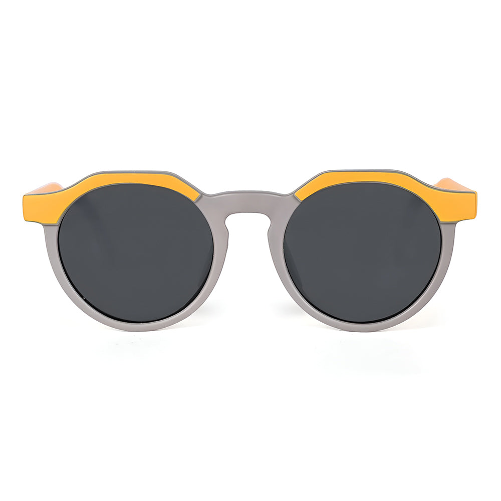 Ochelari soare polarizați copii, ramă flexibilă, UV400 – Techsuit 601 – Portocaliu / gri – imagine 5