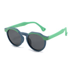 Ochelari soare polarizați copii, ramă flexibilă, UV400 – Techsuit 601 – Verde / albastru – imagine 12