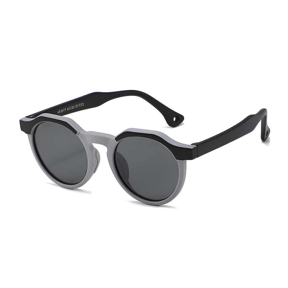 Ochelari soare polarizați copii, ramă flexibilă, UV400 – Techsuit 601 – Negru / gri – imagine 9