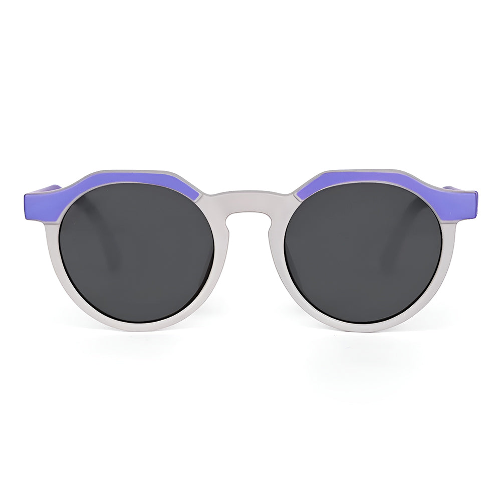 Ochelari soare polarizați copii, ramă flexibilă, UV400 – Techsuit 601 – Mov / gri – imagine 7