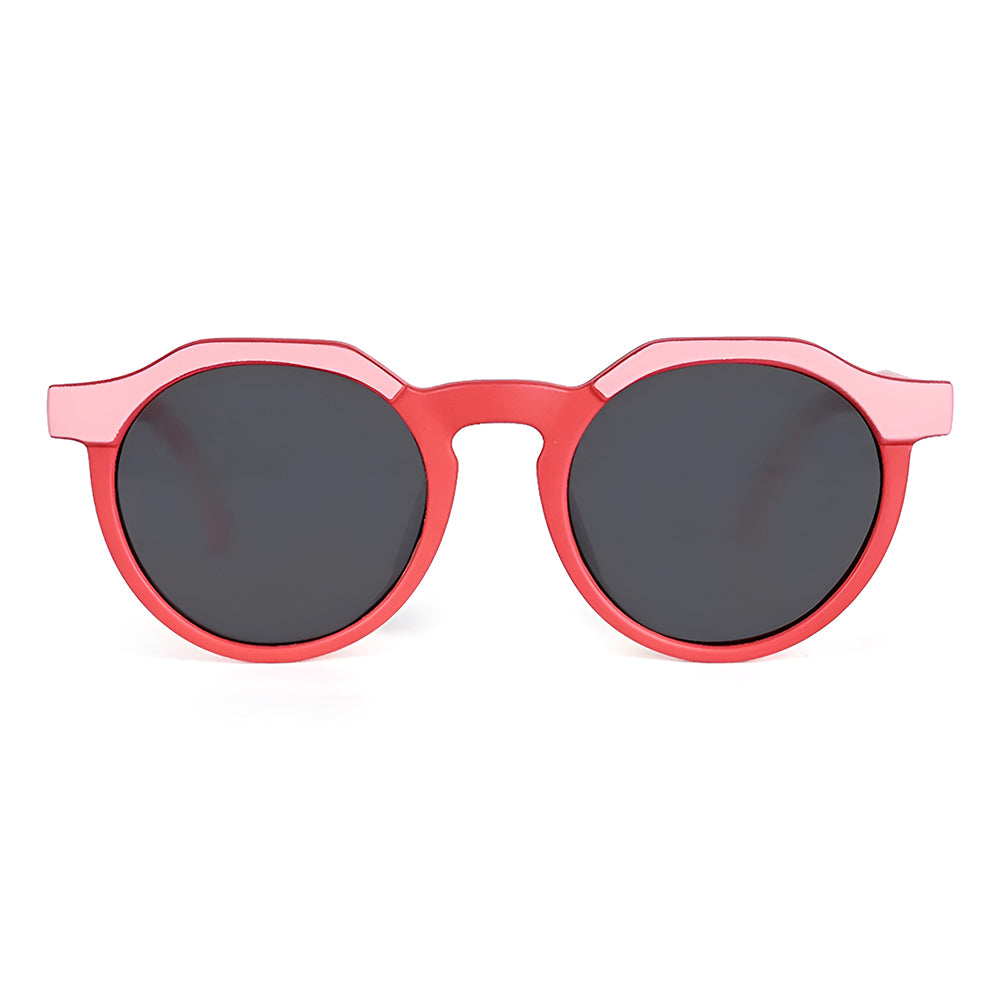 Ochelari soare polarizați copii, ramă flexibilă, UV400 – Techsuit 601 – Roz / roșu – imagine 7