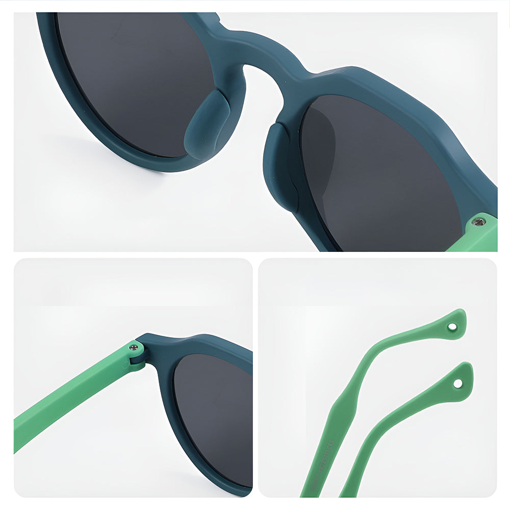 Ochelari soare polarizați copii, ramă flexibilă, UV400 – Techsuit 601 – Mov / roz – imagine 5