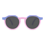 Ochelari soare polarizați copii, ramă flexibilă, UV400 – Techsuit 601 – Mov / roz – imagine 1