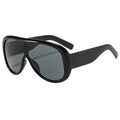 Ochelari soare femei, aviator oversized, UV – Techsuit 89337 – Negru – imagine 1
