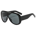 Ochelari soare femei, aviator oversized, UV – Techsuit 89337 – Negru – imagine 1