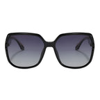 Ochelari soare polarizați femei, oversized negru-auriu – Techsuit 5228 – Negru / auriu – imagine 2