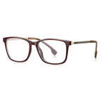 Ochelari lumină albastră femei, ramă flat-top – Techsuit LS202 – Lemn roșu – imagine 2