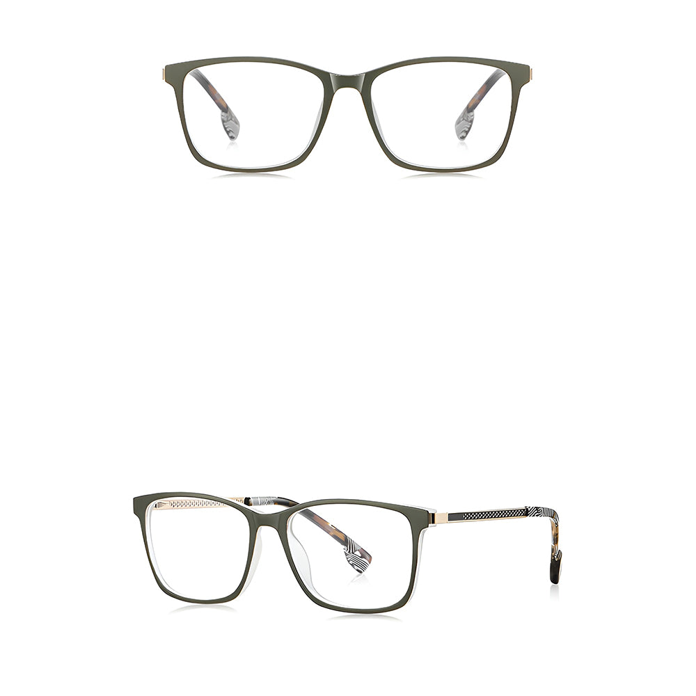 Ochelari lumină albastră femei, ramă flat-top – Techsuit LS202 – Oliv – imagine 7