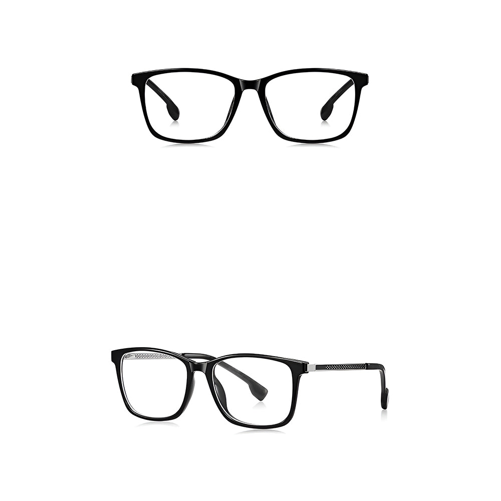 Ochelari lumină albastră femei, ramă flat-top – Techsuit LS202 – Negru – imagine 6