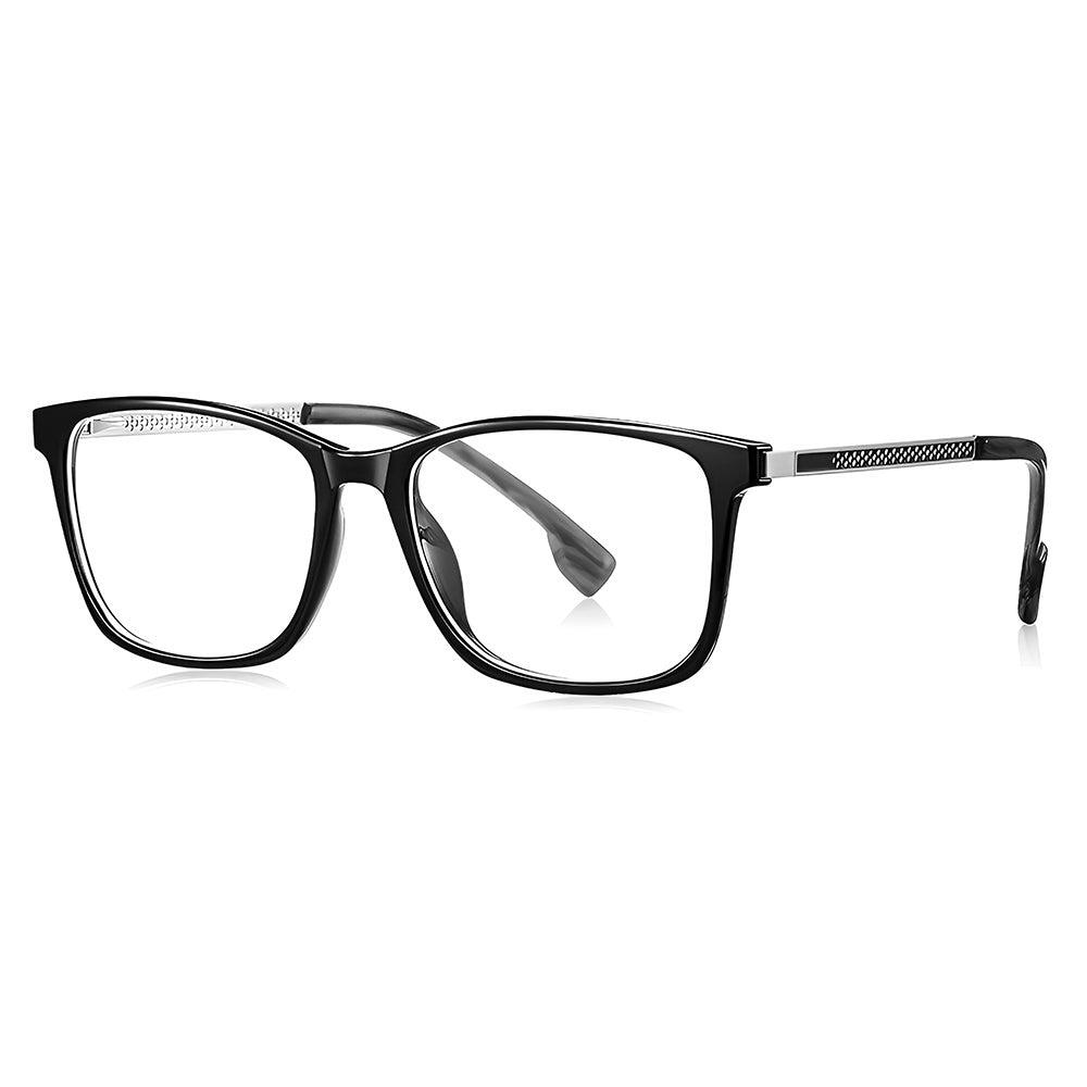 Ochelari lumină albastră femei, ramă flat-top – Techsuit LS202 – Negru – imagine 5