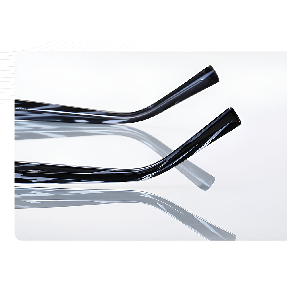 Ochelari lumină albastră femei, ramă pătrată – Techsuit 2205 – Negru / auriu – imagine 5