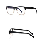 Ochelari lumină albastră femei, ramă pătrată – Techsuit 2205 – Negru / auriu – imagine 3