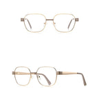 Ochelari lumină albastră femei, accente aurii – Techsuit 3172 – Maro / auriu – imagine 4