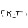Ochelari lumină albastră bărbați, flat-top negri – Techsuit LS091 – Negru – imagine 1