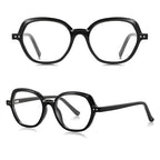 Ochelari lumină albastră femei, oversized negri – Techsuit LS051 – Negru – imagine 3
