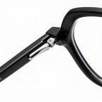 Ochelari lumină albastră femei, oversized negri – Techsuit LS051 – Negru – imagine 4