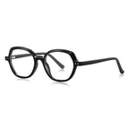 Ochelari lumină albastră femei, oversized negri – Techsuit LS051 – Negru – imagine 1