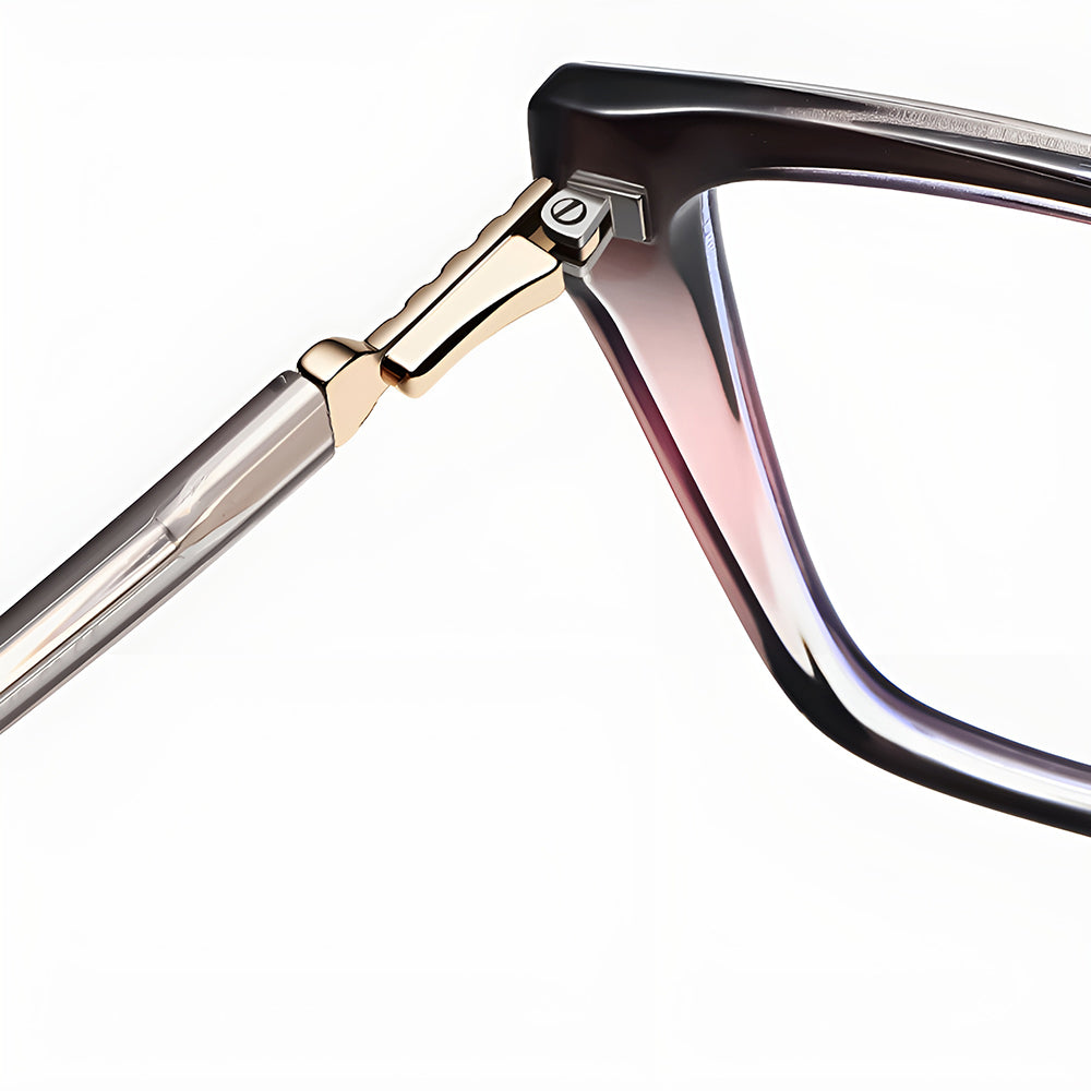 Ochelari lumină albastră femei, oversized roz – Techsuit LS250 – Roz degrade – imagine 1