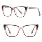 Ochelari lumină albastră femei, oversized roz – Techsuit LS250 – Roz degrade – imagine 3