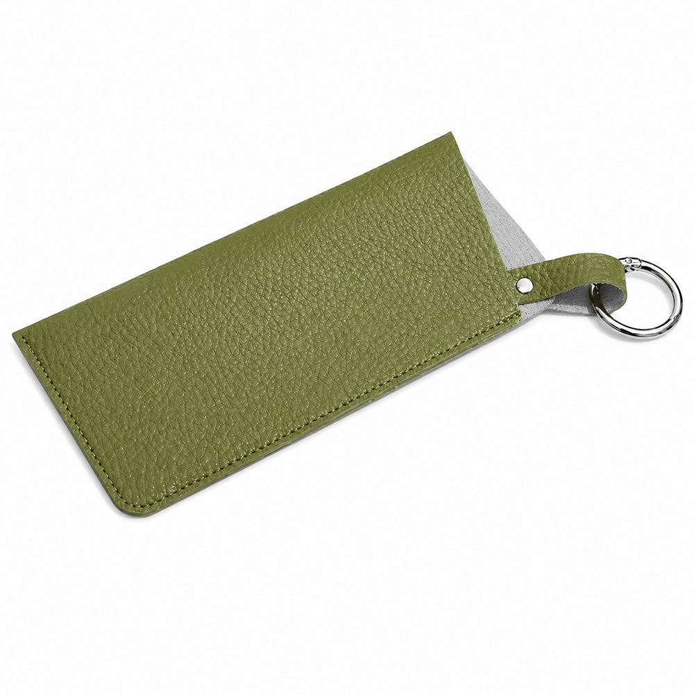 Toc ochelari piele ecologică cu inel metalic – Techsuit ETN6 – Verde oliv – imagine 4